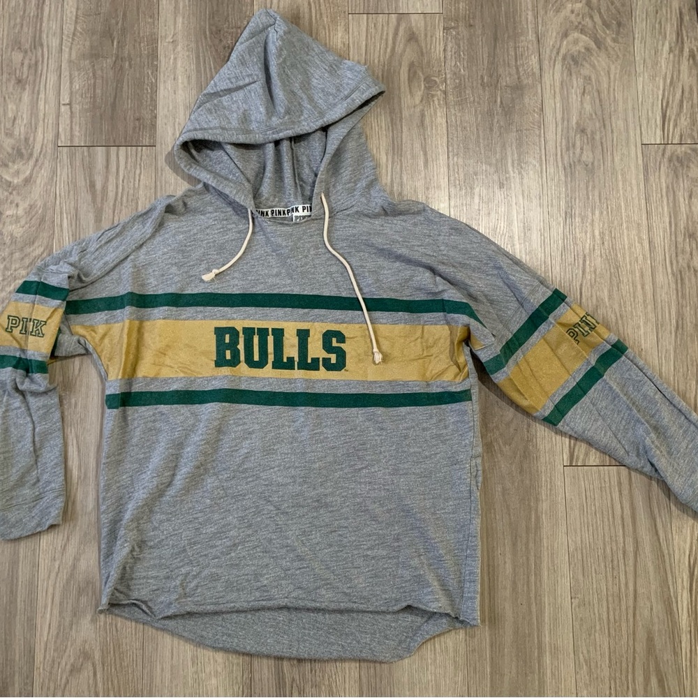 PINK USF Bulls Hoodie, Gray, L
